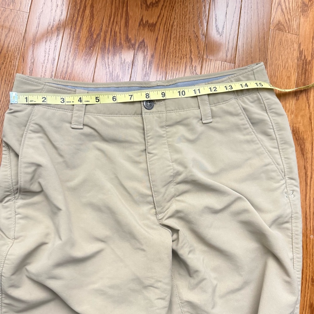 Under Armour Mens Khaki Chinos Golf Pants Active 32x34 Relax Fit Casual Gorpcore - Picture 13 of 15